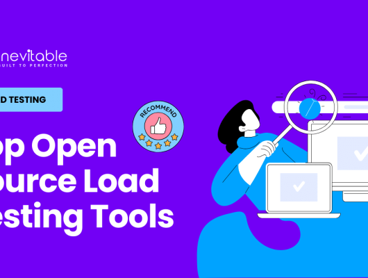 image with an illustration and text showing top Open source load testing tools